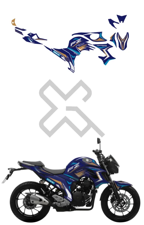 DOHC Edition Full Body Sticker For FZ-25 | Made In Premium Gloss Vinyl With FPF(Fade Protection Film), Water Proof, Precut Sticker, Pack of 1 for Both Side